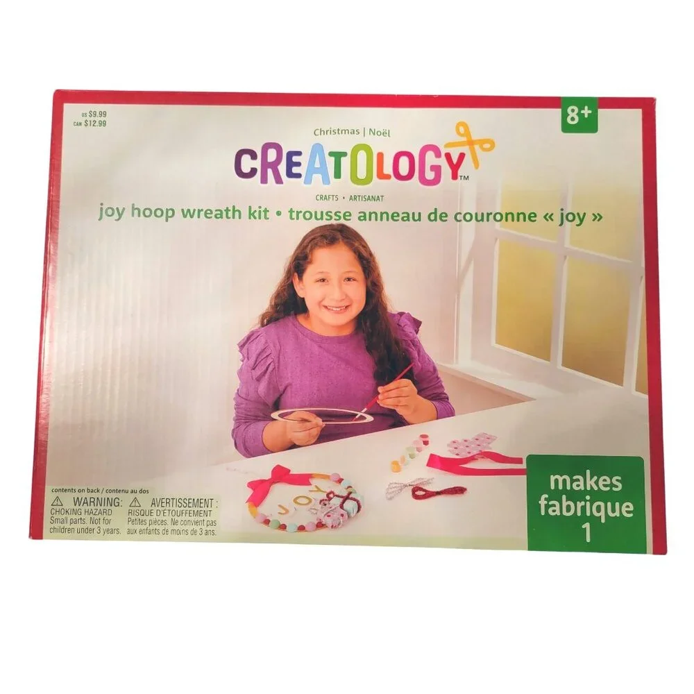 Creatology Joy Hoop Wreath Kit Christmas Craft Set Ages 8+ DIY Art Project
